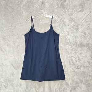 Abercrombie & Fitch Navy Blue Traveler Mini Dress Built-in Shorts L Tenniscore